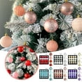 thumbnail image 7 of 16PCS Neutral Christmas Ornaments 2.36 Inch Textured Tree Decor, Shatterproof Matte Glossy Vintage Hanging Balls for Xmas Tree Holiday Party Wedding Decorations, 7 of 7