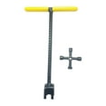 thumbnail image 1 of Llave de medidor de agua de 4 vías para grifos de desagüe subterráneos 12 pulgadas amarillo, 1 of 8