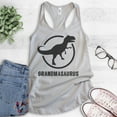 thumbnail image 2 of Grandmasaurus Tank Top, Ladies Racerback Tank Top, Grandma Tank, Grandmother Tank, Dinosaur Tank, Silver Gray, XX-Large, 2 of 3