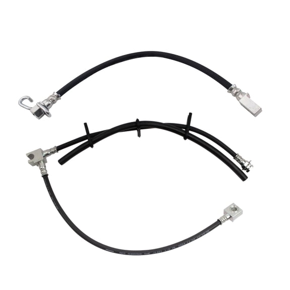 TRQ Brake Hose Set Fits 2008-2021 Ford E-350 Super Duty 2015-2019 E-450 Super Duty