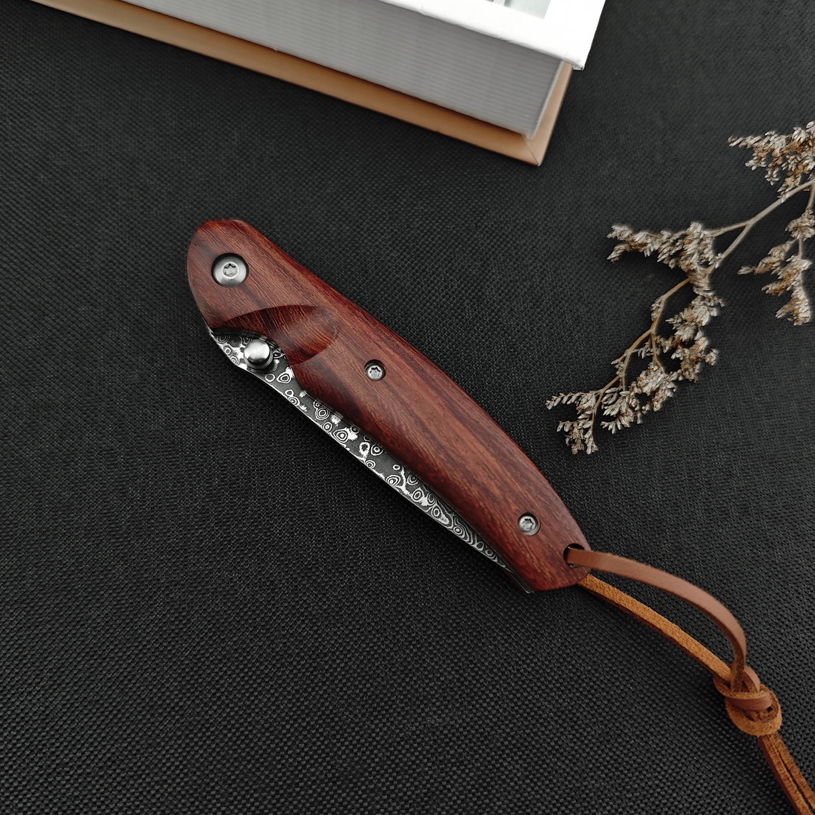 6.5-inch Damascus Folding Pocket Knife