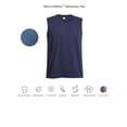 thumbnail image 3 of Expert Brand USA-Made Men's DriMax™ Dry Fit Sleeveless Athletic Shirt, Navy, S, 3 of 3