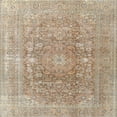 thumbnail image 1 of Ahgly Company Machine Washable Indoor Square Traditional Dark Almond Brown Area Rugs, 4' Square, 1 of 7