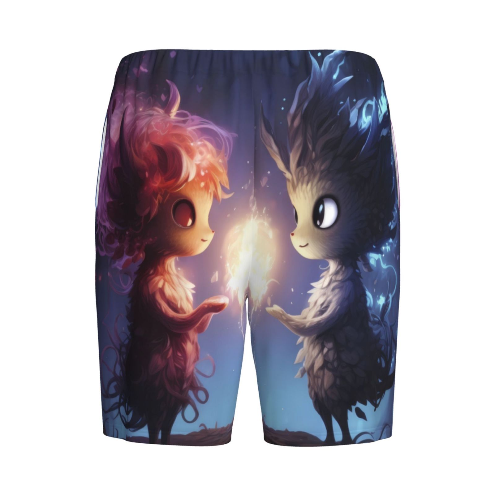 Picia Dreamy Forest Elf Pajama Shorts for Men, Men's Pajama Bottoms, Sleepwear,Short Pajama Pants-Large