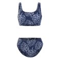 thumbnail image 1 of Gibobby Conjunto de Bikini 2023 ropa Slip Sexy sin costuras triángulo 2 piezas con hendidura playa traje de baño Bikini Tankini conjuntos para dama conju(Azul,XL), 1 of 3