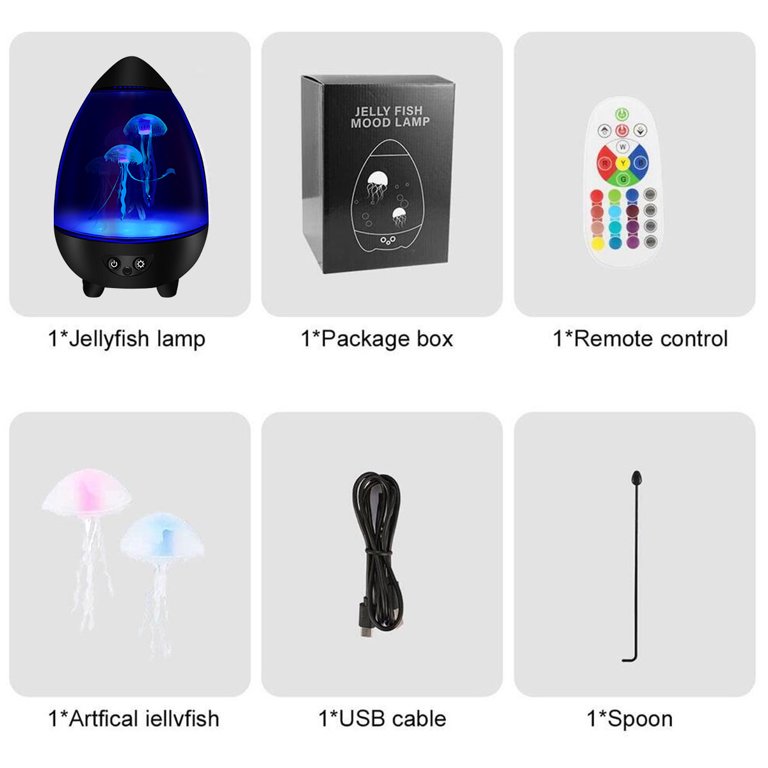 Lámpara de lava de medusas, lampara medusa, jellyfish lamp, lava lamp