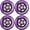 Royal Purple, variant on Rollerex VXT500 Inline Skate Wheels – 4-Pack (Optional Bearings, Spacers and Washers) - Durable Replacement Roller Blade Wheels for Indoor & Outdoor Skating (80mm, Rocket Red)