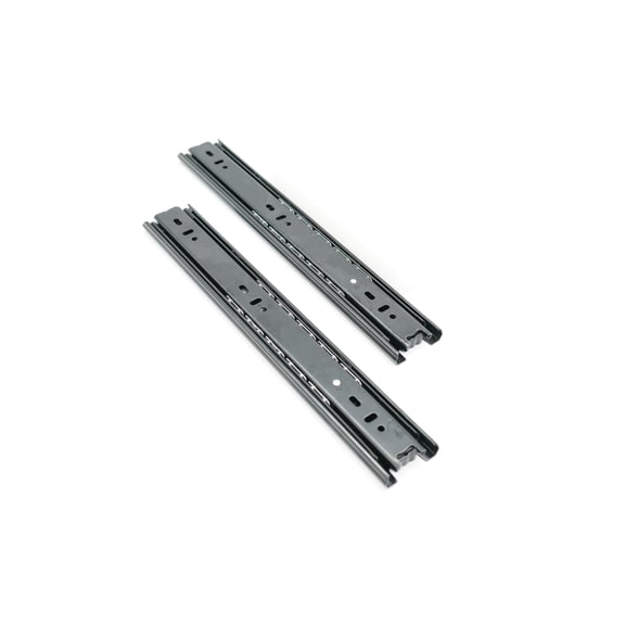 bingltd- 18 Inch Ball Bearing Hardware 3-Section Full Extension Side Mount Black Drawer Slides, 150 LB Capacity Drawer Slide (10 pairs)