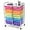 Rainbow, variant on QRKD 15-Drawer Rolling Storage Cart, Multipurpose Movable Organizer, Utility Cart for Home, Office, School, Black