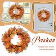 thumbnail image 2 of Wreath,Leaf Wreath, Door Hanging Decoration, Festival Props, Hanging Window Wall Hanging, 2 of 9