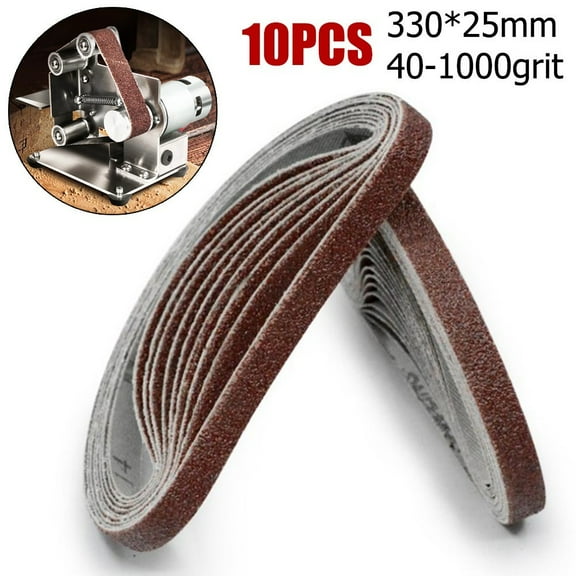 10Pcs Sanding Belts 25Mm X 330Mm Abrasive Roller Sandpaper Abrasive Tapes Belt Sander For Sharpening Grinding Polishing Tools 1000# Smile Home