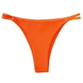 thumbnail image 5 of vigerkar Women Cheeky Bikini Bottoms Wave Swimsuit Swim Briefs Bathing Basic Suit Bottom Orange, L, 5 of 8