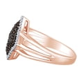 thumbnail image 2 of AFFY 0.42 Cttw Round Cut Brown & White Natural Diamond Cocktail Ring In 10K Solid Rose Gold, 2 of 2