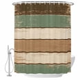 thumbnail image 2 of Farmhouse Sage Green Brown Waterproof Fabric Shower Curtain,Country Vintage Wooden Waterproof Fabric Shower Curtain for Bathroom Curtains Bathtubs Hotel Shower Curtains with 12 Hooks Stall 54x78in, 2 of 8
