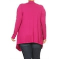 thumbnail image 4 of Women's Plus Size Casual Draped Open Front Long Sleeves Solid Cardigan, 4 of 5