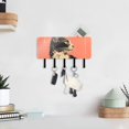 thumbnail image 6 of Cat Red Mail Holder Organizer Wall Mount with Shelf Key Holder Key Rack with 5 Key Hooks for Wall Decorative, 6 of 6