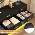 thumbnail image 4 of ChVans 12 Drawer Dresser with 60000-color LED Lights & Power Outlet, 63'' Long Modern Chest of Drawers for Closet, Wide Drawer Organizer Cabinet for Bedroom, Living Room, Entryway, Hallway, 4 of 9