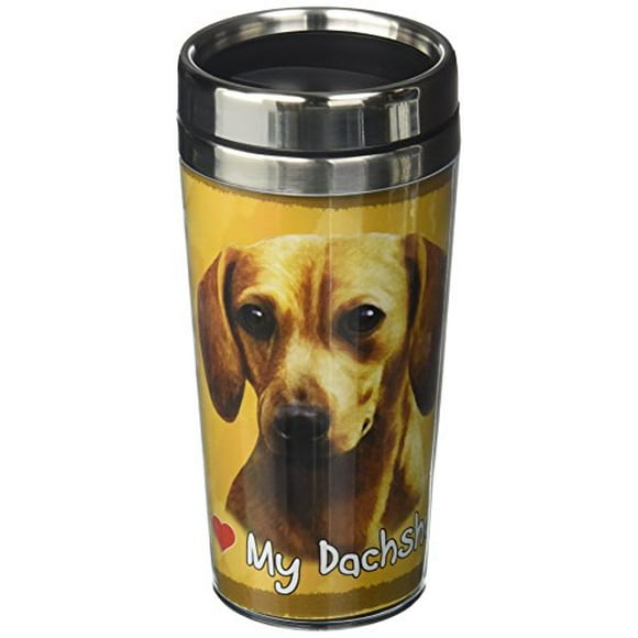 E&S Pets Gobelet Rouge Teckel en Acier Inoxydable, 16 oz