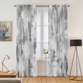 thumbnail image 2 of Grey Abstract Kitchen Curtains 96 Inch Length, Modern Oil Painted Art Contemporary Grommet Top Bedroom Living Room Curtains, Light Filtering Cafe Curtain Drapes 2 Panels Set 104''x96'', 2 of 9