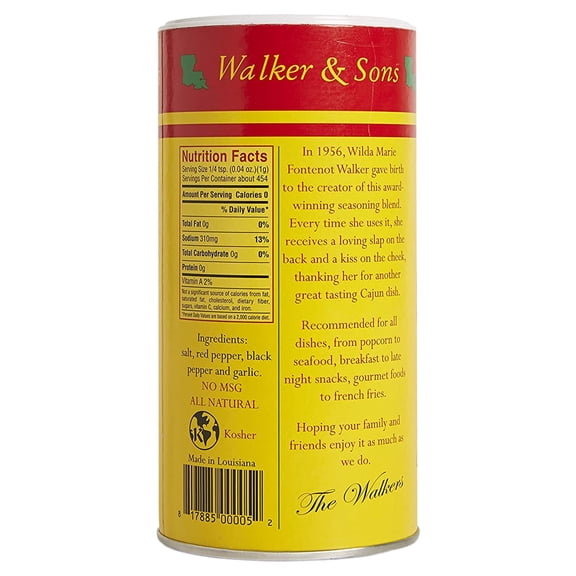 Slap Ya Mama All Natural Cajun Seasoning from Louisiana, Original Blend, MSG Free and Kosher, 16 Ounce