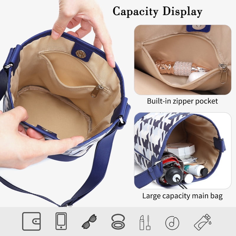 Tinyat Shoulder Bag for Women Waterproof Hobo Handbag Large Capacity Crossbody Purse with Adjustable Shoulder Strap for Daily Use and Shopping