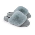 thumbnail image 3 of Pretty You London Women's Danni Fluffy Cuff Mule Slipper in Sage, 3 of 6