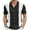 Black, variant on WREESH Men's Fashion Knit Button Down Shirts Color Block Short Sleeve Design with Turndown Collar for Unique Style Black