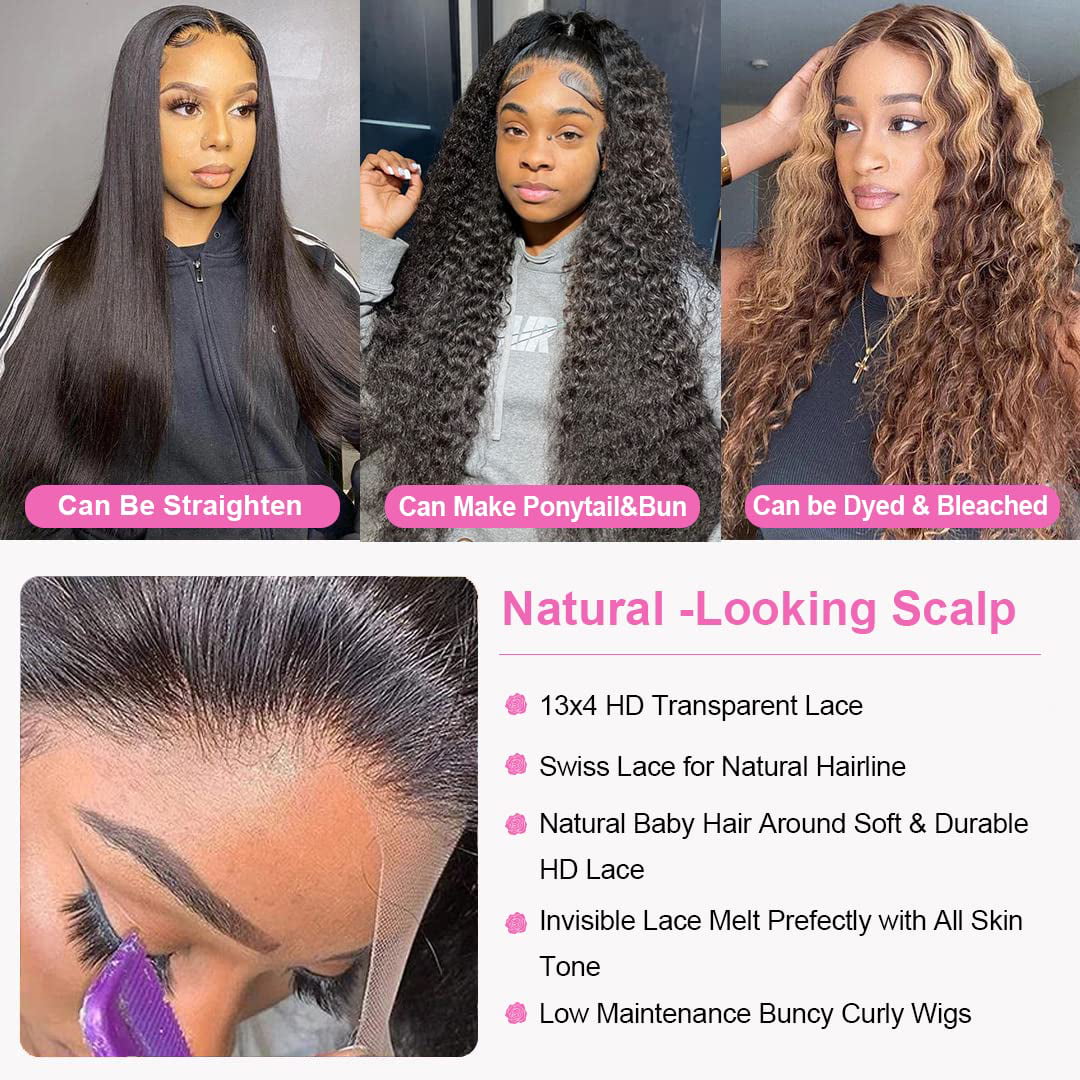 Kinky Curly Thin Part Wig V Part Human Hair Wigs No Glue For Women No   Seyna Hair