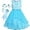 Sky Blue Set, variant on Flower Girls Dress Black Princess Crown Dress Up Party 8 Years
