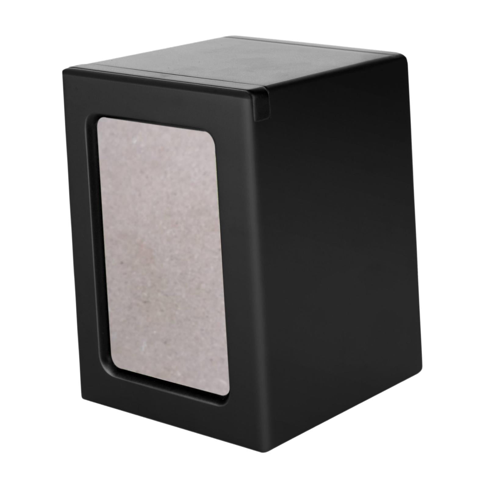 TOOYFUL Pet Cremation Urn Cat Urns Dog Souvenirs with Photo Frame Pet Memorial Box Memory Boxes Funerary Casket Wood Urn Memorial Urn black