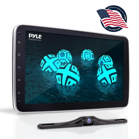 Pyle PL2DN105 - 10.1'' Touch Screen TFT/LCD Monitor - Double Din MP5 Player With Swivel Screen, Link, With Backup Camera