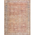 thumbnail image 4 of Hauteloom Anshu Living Room, Bedroom Machine Washable Area Rug - Traditional Bohemian Carpet - Boho Vintage Distressed - Bordered - Burgundy, Blue, Red, Beige - 4'10" x 5'11", 4 of 16
