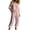 Pink, variant on BESEW7 Off Shoulder Jumpsuits for Women, Summer Casual Loose Rompers with Pockets Roll Up Sleeve Elastic Waist for Daily Beach Vacation White S