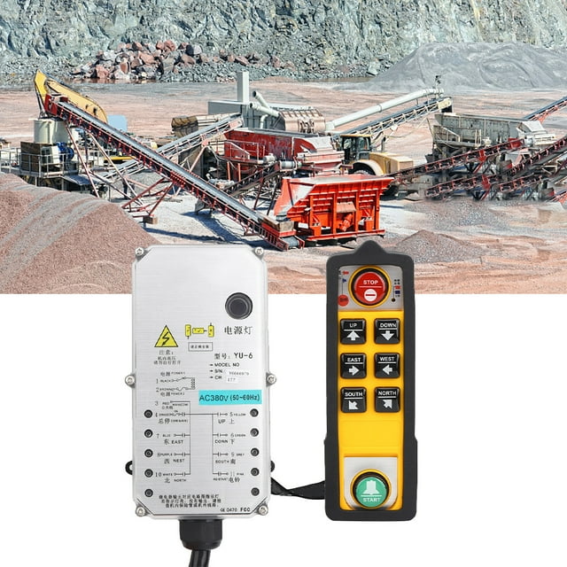 Crane Remote Controller, Acid Resistant Oil Resistant Hoist Controller, Anti-Interference for Cranes Coal Mining Equipment Concrete Pumps Conveyors DC24V,AC36V,AC220V,AC380V