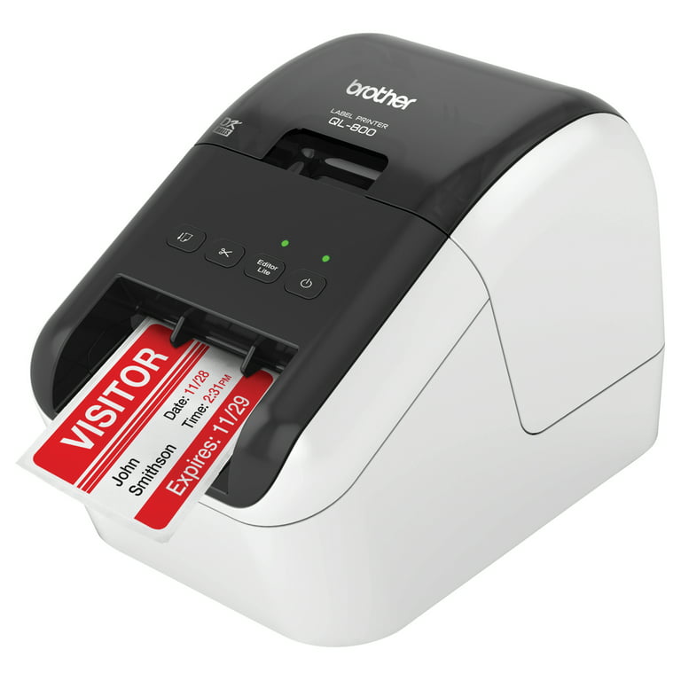 Kartofler Begrænset brugt Brother QL-800 High-Speed Professional Label Printer, Black & Red Printing  - Walmart.com