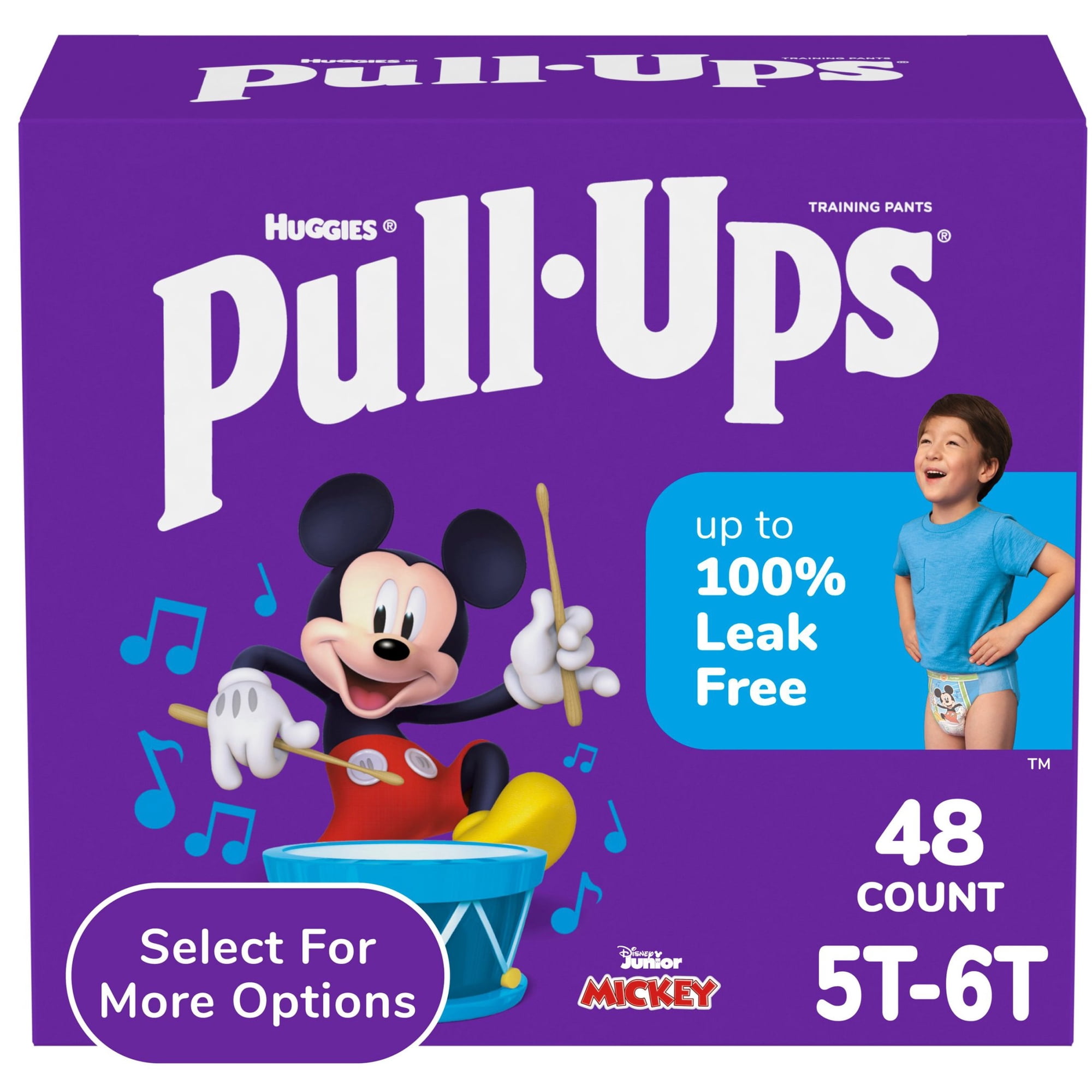 Pull-Ups Boys' Potty Training Pants, 5T-6T (50+ lbs), 48 Count (Select for More)