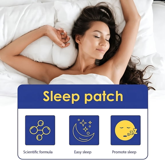 QARUN Melatonin Sleep Patches,48 Pack Natural Sleep Aid Patches for Adults,Time Release Waterproof Sleep Stickers for Deep Rest,Hypoallergenic & Latex-Free