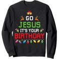thumbnail image 1 of Go Jesus It's Your Birthday Ugly Christmas Suéter divertido, 1 of 5
