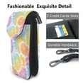 thumbnail image 2 of Cross-Body Bag Flip Phone Bag 7.6inx4.9in Durable Waterproof Pu Leather Small Size But Spacious Magnet Button Lightslategray Tie-Dye Background Vibrant Colors And Swirling (2), 2 of 5