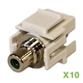 thumbnail image 2 of NavePoint RCA Female to Female Keystone Adapter Flush Green 10-pack, 2 of 3