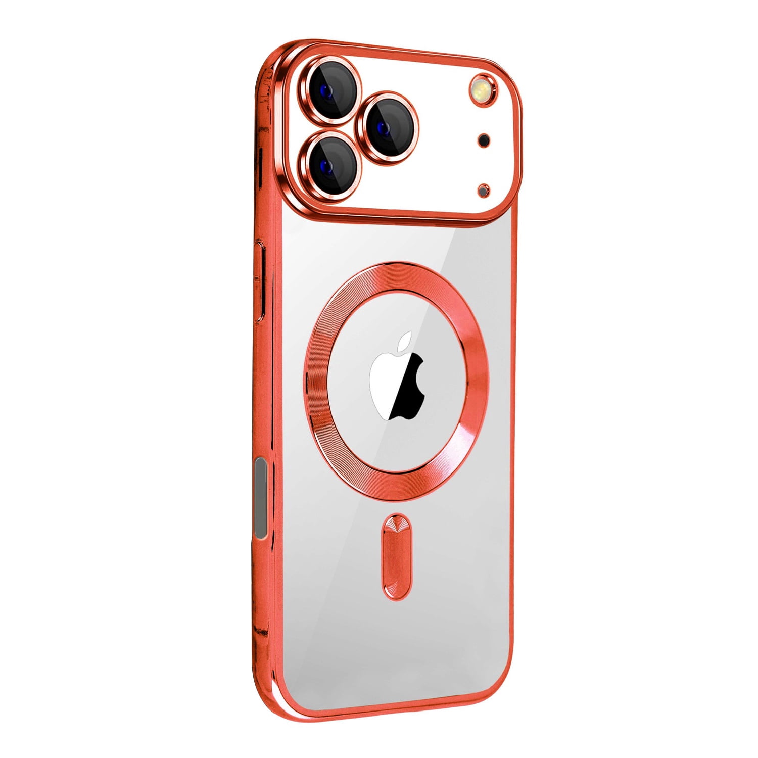 Transparent Sparkle Armor Case for iPhone 17 Pro Max - Red