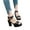 Black BK40, variant on WIZUTIZ Block Heel Sandals for Women Women's Sandals Comfort Athletic Elastic Shimmer Jeweled Sandals Buckle Summer Shoes Mid Heel (2"-3") Wide Solid Sandals Anniversary Black