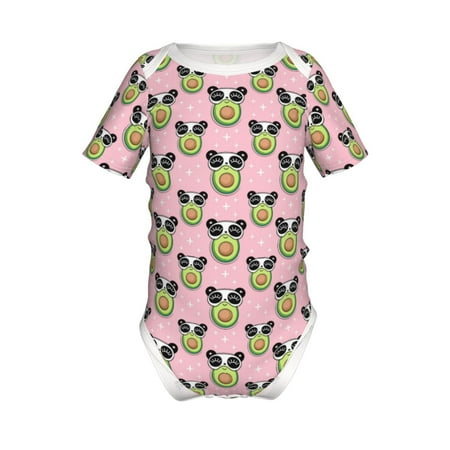 

Gaeub Panda Avocado Print Infant Climbing Onesie Toddler Outfit Newborn Baby Bodysuit Baby Boy Girl Clothes -18 Months