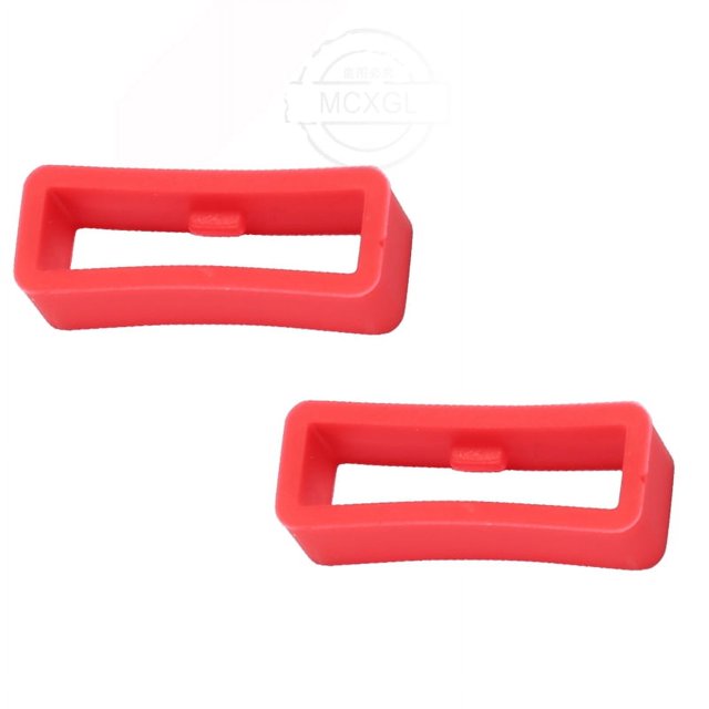 Silicone Rubber Keeper Holder Loop Watch Band Rings Color Combination Retainer 16 18 20 22 24 26mm Belt Buckle Watch Accessories red-2pcs 22mm