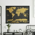 thumbnail image 2 of Luckies of London Scratch off World Map | Deluxe Wall Art for Office Decor Home Travel Gift Large, 2 of 8