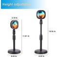 thumbnail image 2 of Sunset Lamp, Romantic Sunset Projector, 180 Degree Rotation Romantic Nightlight USB Charging, Adjustable Height, for Photography, Selfie, Tiktok and Home Decor (Coastline), 2 of 6
