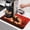 Red, variant on Western Cowboys Dish Drying Mats for Kitchen Counter, Black Bullfighting Silhouette Tropical Cactus Sunset Absorbent Coffee Bar Mat with Non-slip Rubber Backed Quick Drying Dish Rack Pad 16"x24"