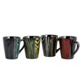 thumbnail image 1 of Gibson Home 89126.01 4 Piece 14 oz Ashanti Damask Mug Set, Assorted Colors, 1 of 1
