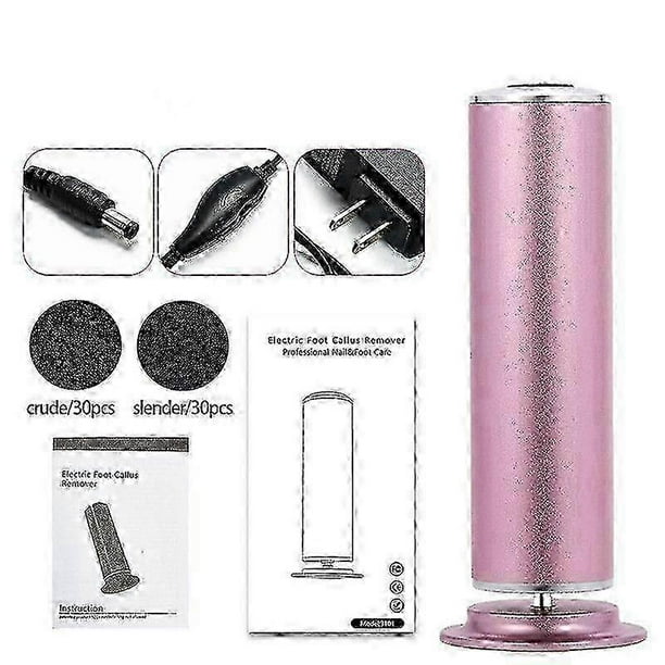 4.8 In Longer Electric Foot Callus Remover, Professional Dead Skin Callus Remover Pedicure Tools for Feet with 60Pcs Sandpaper Discs
