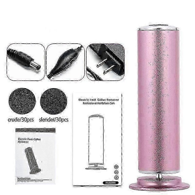4.8 In Longer Electric Foot Callus Remover, Professional Dead Skin Callus Remover Pedicure Tools for Feet with 60Pcs Sandpaper Discs